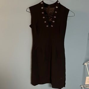 Escada virgin wool black sophisticated dress 34